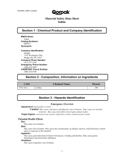 Material Safety Data Sheet Iodine Section 1