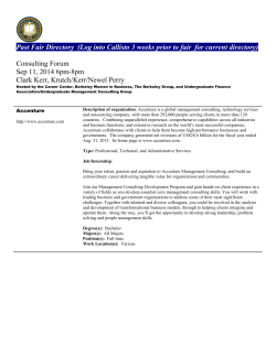 Consulting Forum - UC Berkeley Career Center