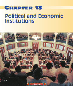 Chapter 13: Political and Economic Institutions