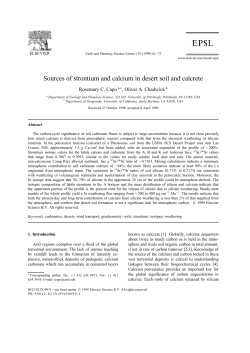 Sources of strontium and calcium in desert soil and calcrete