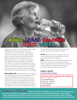Avoid Liquid Calories - Drink Water