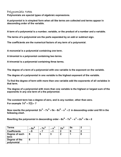 Notes: Polynomials File