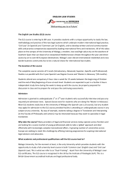 ENGLISH LAW STUDIES `Welcoming you to a Future`