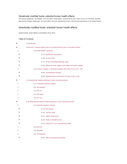Genetically modified foods: potential human health