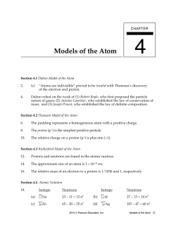 Models of the Atom