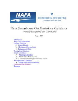 Fleet Greenhouse Gas Emissions Calculator