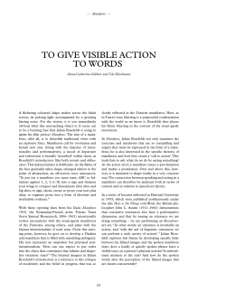 TO GIVE VISIBLE ACTION TO WORDS1