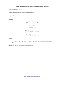 Let u=2sin(x) - Assignment Expert