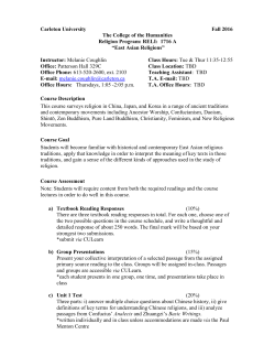 RELI 1716A - Carleton University