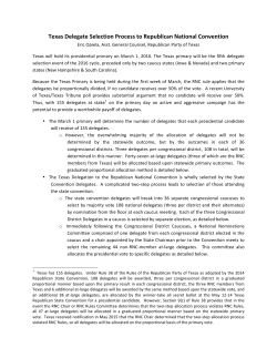 Texas Delegate Selection Process to GOP Convention