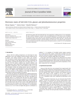 Electronic states of SnO-ZnO&ndash;P2O5 glasses and