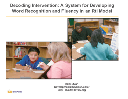 Decoding Intervention - Center for the Collaborative Classroom