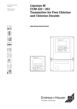 Liquisys M CCM 223 / 253 Transmitter for Free Chlorine and