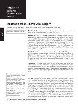 Endoscopic robotic mitral valve surgery