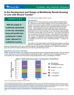 Is the Development and Design of Multifamily Rental Housing in