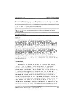 Monoclonal antibodies showing sequence specificity in their