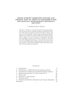 SHARP ENTROPY DISSIPATION BOUNDS AND EXPLICIT RATE