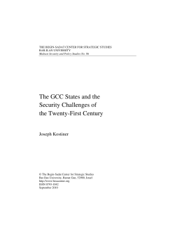 The GCC States and the Security Challenges of the Twenty