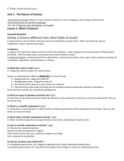 Q:How is Science different from other fields of study?