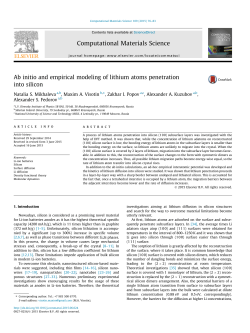 Ab initio and empirical modeling of lithium atoms penetration into