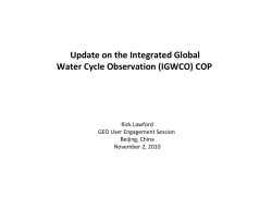 Integrated Global Water Cycle Observation CoP