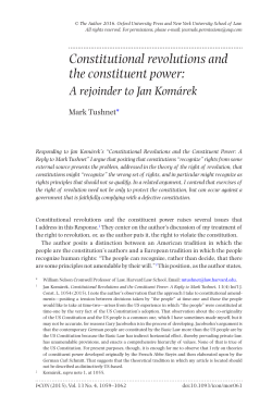 Constitutional revolutions and the constituent power: A rejoinder to