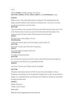 Act 3 While TITANIA is asleep onstage, the clowns&mdash; BOTTOM