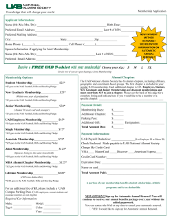 Alumni Chapters Receive a FREE UAB T