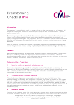 Brainstorming Checklist 014