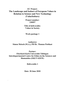 Project: The Landscape and Isobars of European