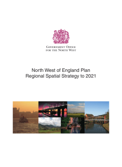 North West of England Plan Regional Spatial Strategy to 2021