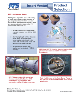 PFS Insert Venturi Meters