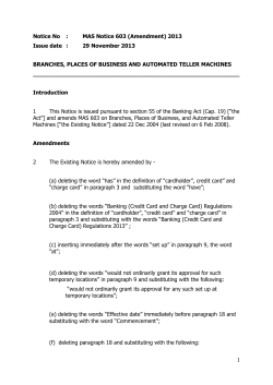 Notice 603 Amendment 2013 _29 Nov 2013