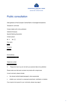 Comment 22 - ECB Banking Supervision