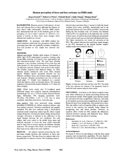 Human Perception of Faces and Face Cartoons: an fMRI Study