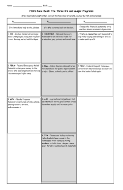FDR`s New Deal: The Three R`s and Major Programs