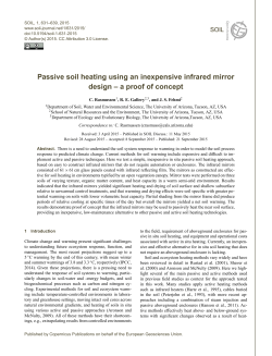 Passive soil heating using an inexpensive infrared mirror design &ndash; a