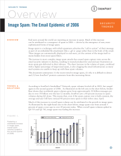 IronPort Image Spam Report Data Sheet