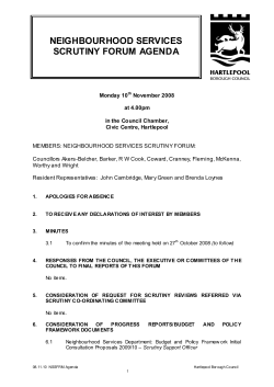 the Agenda and Reports
