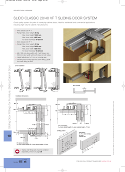 slido classic 20/40 vf t sliding door system