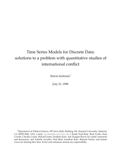 Time Series Models for Discrete Data: solutions to a problem with