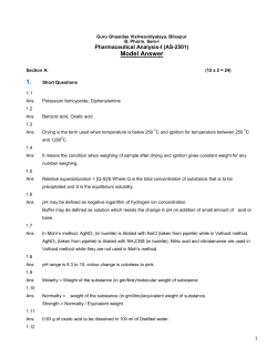 (AS-2501) Model Answer - Guru Ghasidas Vishwavidyalaya