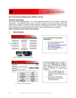 MLA International Bibliography