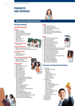 products and services - Alliance Financial Group Berhad