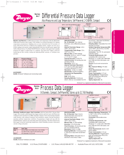 Differential Pressure Data Logger Series Process Data Logger