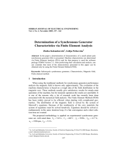 Determination of a Synchronous Generator Characteristics via Finite