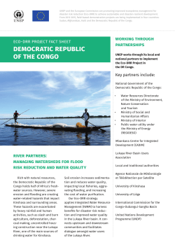 Eco-DRR Project Fact Sheet for DR Congo