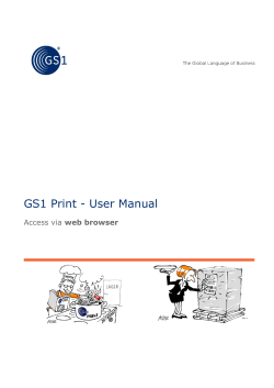 User manual  - GS1 Print