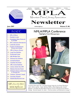 June 2007 - Mountain Plains Library Association