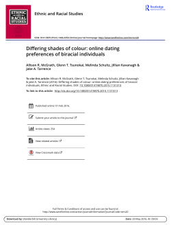 Differing shades of colour: online dating preferences